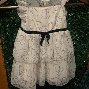 Cat & Jack White Ghost Print Kids Dress